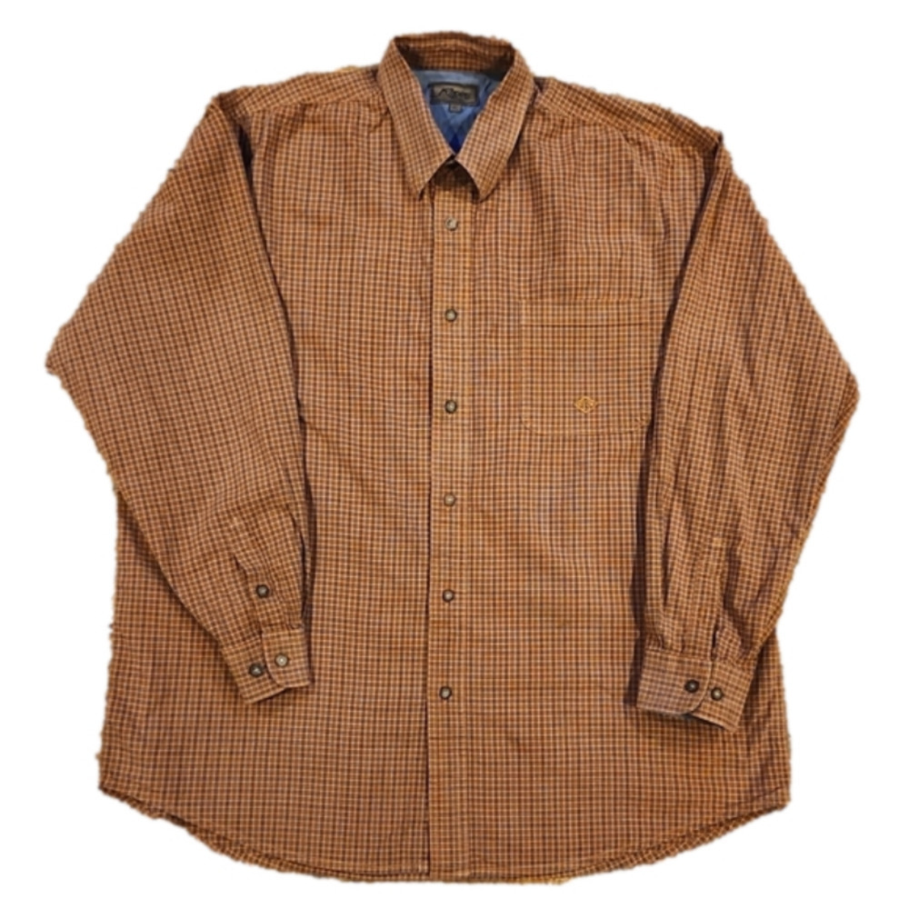Roper brown plaid outdoor button-Up shirt